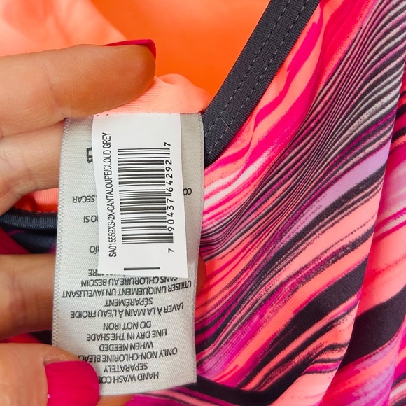 Free Country Women’s Plus Colorful Space Dye Tankini Swim Top 2X (20W-22W) NEW - Picture 9 of 14